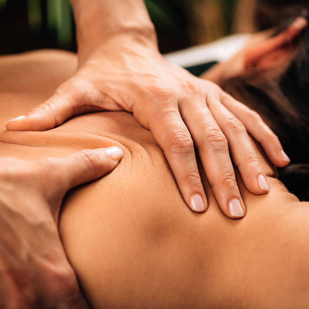 Deep tissue massage therapy session